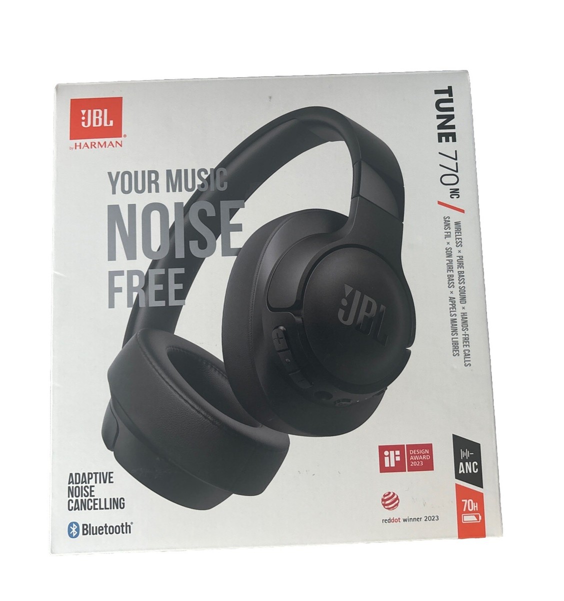 Jbl - Tune 770nc Wireless Over Ear Bluetooth Headphones - Black