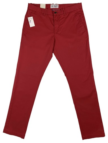 Men's PENGUIN Red Chino Twill Pants 32x32 NWT NEW Slim Fit Cotton Stretch WoW! - Picture 4 of 5