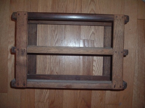 Vintage Singer treadle sewing machine cabinet wood drawer frame stack framing - Picture 2 of 6
