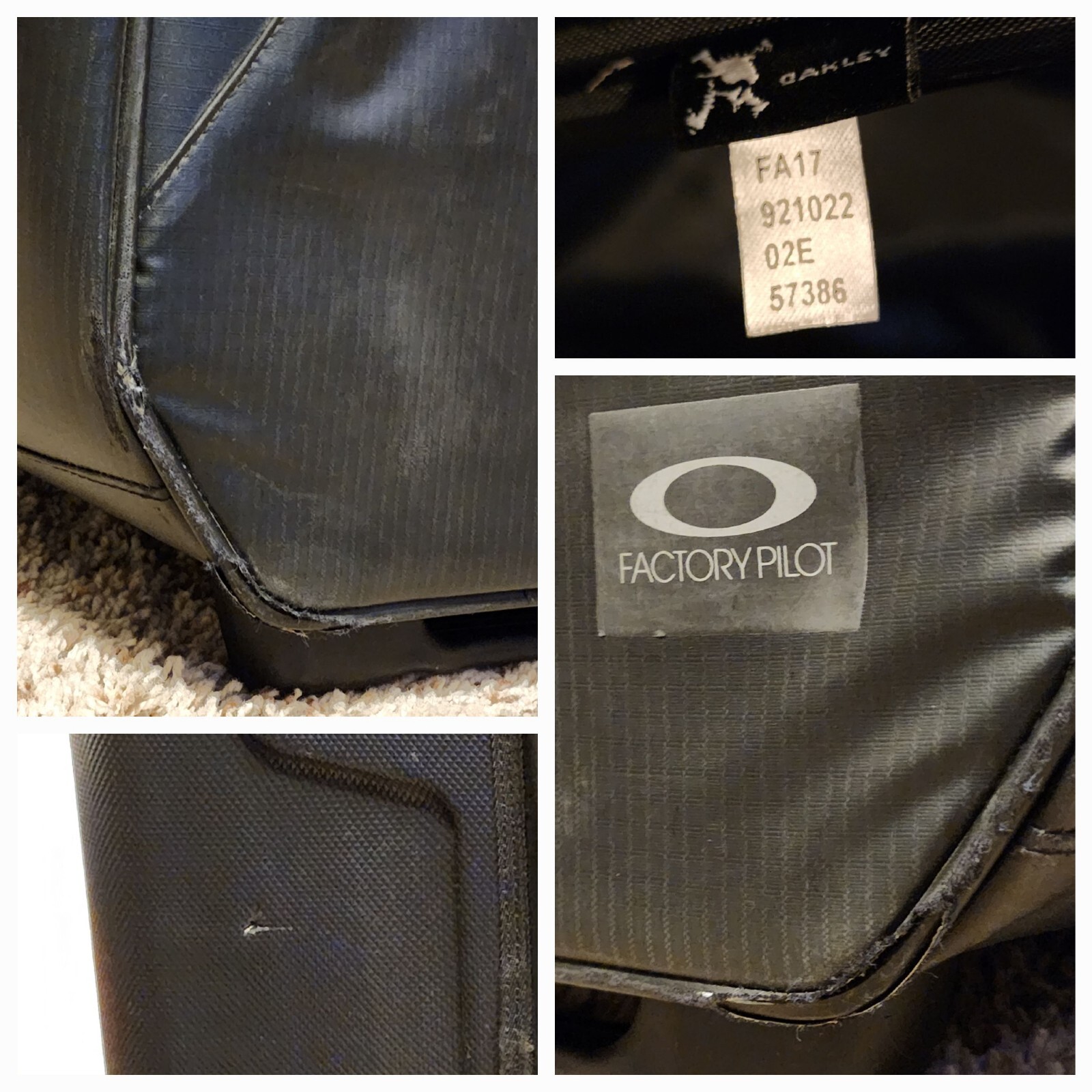 Oakley Factory Pilot Large 115L Hard Shell Suitcase ~ Wheeled Luggage Black Bag