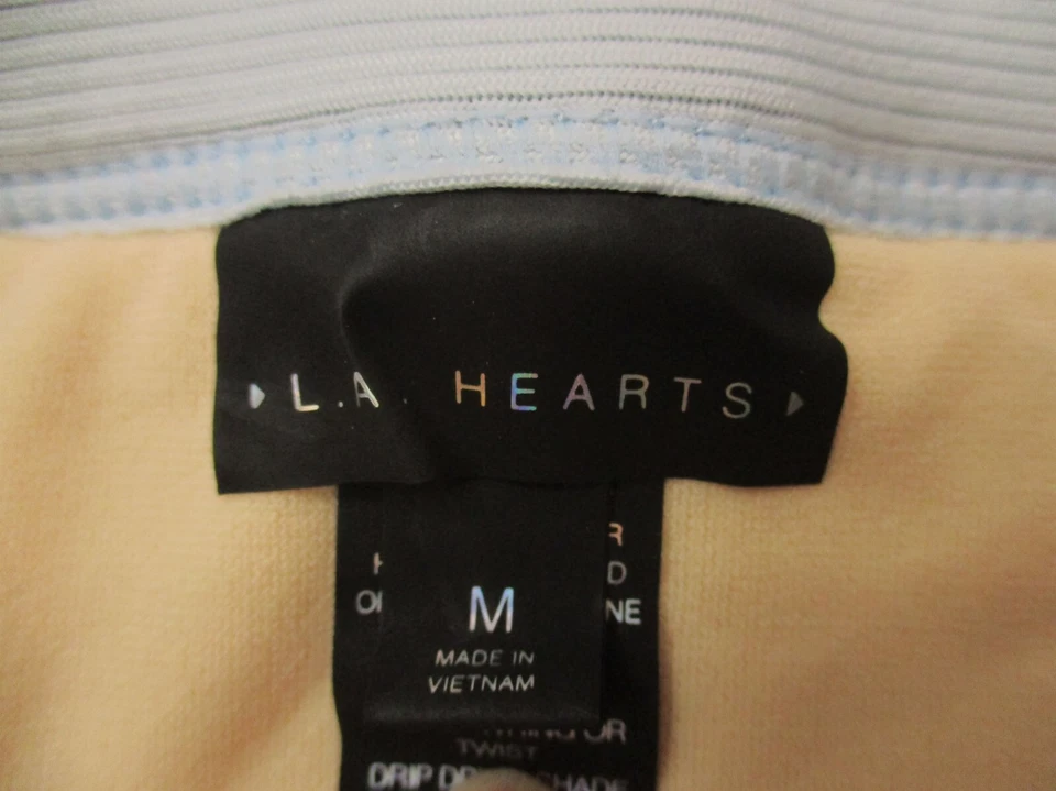 L.A. Parte inferior de bikini HEARTS talla M para mujer gris elástico cintura alta Havana 5E Foto 3 de 4