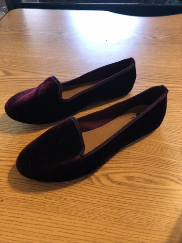 So Womens 6 Shoes Flats Wine Velvety Retail $39 (apt-2006) - Picture 2 of 6