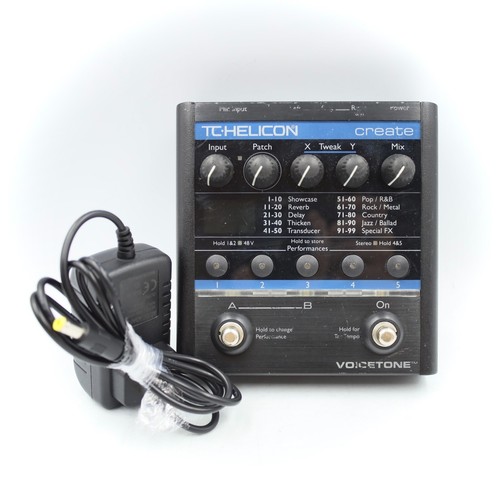 TC HELICON VoiceTone Create With Power Supply Vocal Effect Pedal 9223638