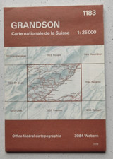 CARTE TOPO - 1/25000 -1183 -Grandson - Office fédéral Suisse Topographie - 1974