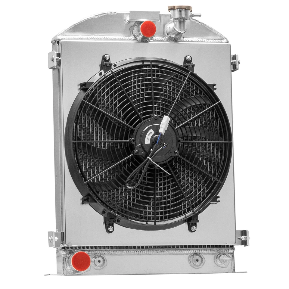 Cubierta de radiador de 3 filas ventilador de 16"" para motor Ford modelo A Ford V8 1929-1931 1930 Foto 4 de 4