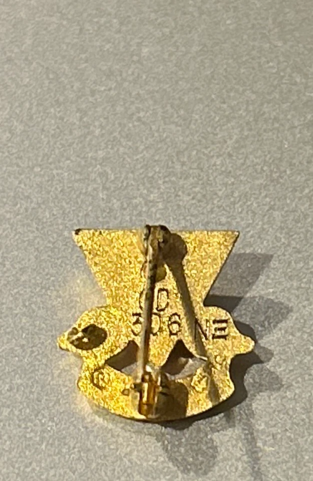 Vtg TKE Tau Kappa Epsilon Fraternity 10K Gold Pin Badge Skull & Crossbones - Image 3 of 4