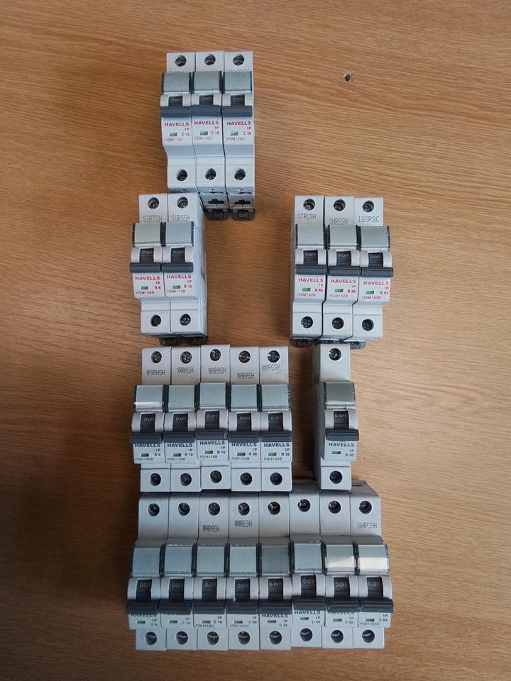 Havells MCB HSM, PSH, B Type, 6A, 10A, 16A, 20A, 32A, 40A, 50A, 63A, C type, 6A,