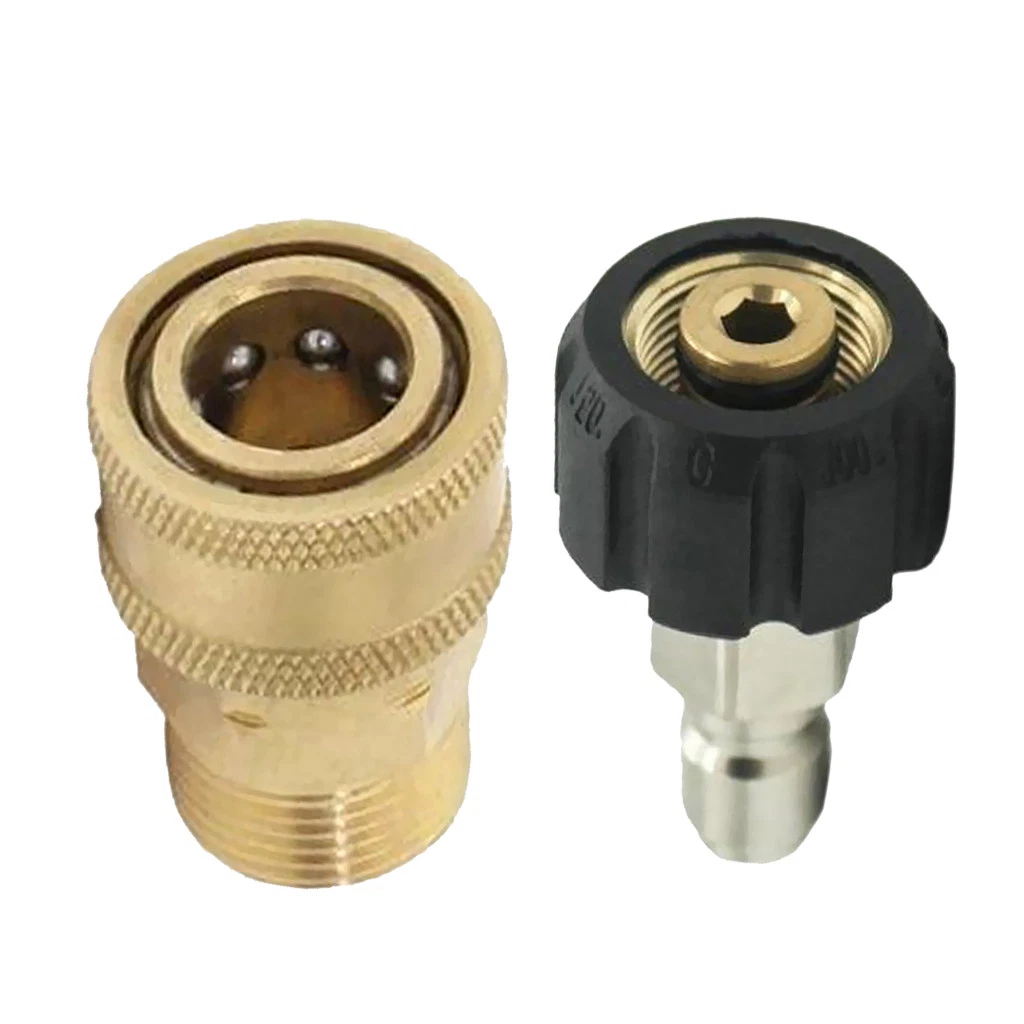 2pc Hochdruckreiniger Schnellkupplung M22 / 14 Kupplung 1/4 Zoll 