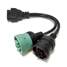 6 Pin J1708 or 9 Pin J1939 to 16 Pin OBD2 OBDII Adapter Cable Heavy Duty Truck