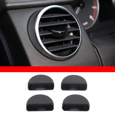 4x Gloss Black Air vent tab Trim Cover Set Fits Land Rover LR3 LR4 Discovery 3 4