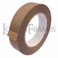 25mm x 50m Brown Paper Self Adhesive Backing Tape Picture Frame Framing FREE p+p