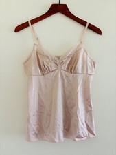 Vintage Vanity Fair Lace Trimmed Cami, Nude, SZ 34 S , Made in USA