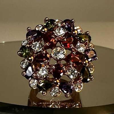 Park Lane Ring Size 5 Applause Flower Rose Gold Tone
