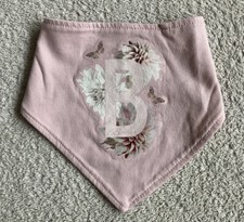 Ted Baker Girl Baby Pink White Floral  B  Bandana Bib One Size