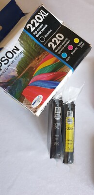 Epson 220 Black XL Cartridge Ink & Yellow Only