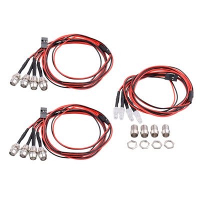 12x LED Scheinwerfer Kit für 1/5 1/8 1/10 1/12 1/16 RC Car Truck Model