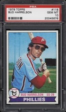 1979 Topps #118 Bud Harrelson - Phillies - PSA 10 - *676 - Pop 7 - Baseball Card