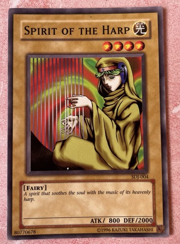 Yu Gi Oh Trading Card Spirit of the Harp - SDJ-004 Light Card