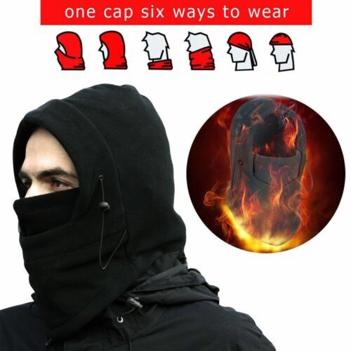 Winter Thermal Fleece Neck Warmer Balaclava Ski Full Face Mask Hat for Men Women - Picture 4 of 17