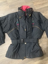 Vintage Mountain Goat Fully Insulated Black Ski Jacket Women's