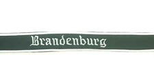  BRANDENBURG CUFF TITLE ON GREEN WOOL FOR ARM