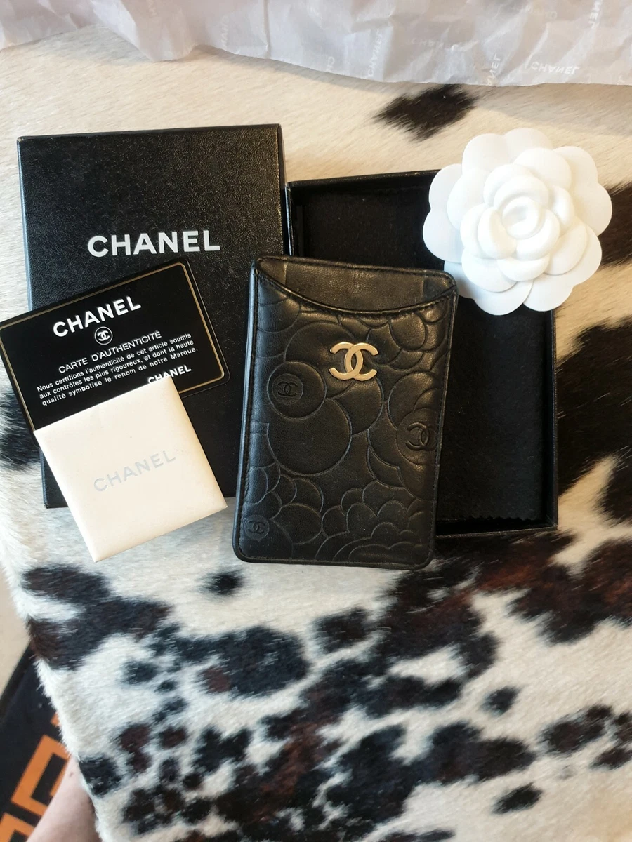 Chanel Classic Card Holder Camellia Caviar Red 1213581