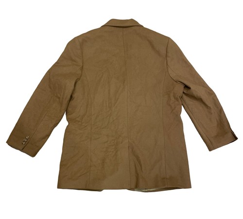 Vintage L.L. Bean Tan Wool Cashmere Sport Coat Suit Jacket Blazer Men’s 46 Tall - Picture 7 of 15