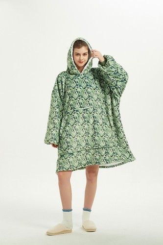 Adults Oversized Hooded Blanket Hoodie Comfy Sherpa Fleece Wearable Sweatshirt - Picture 14 of 90