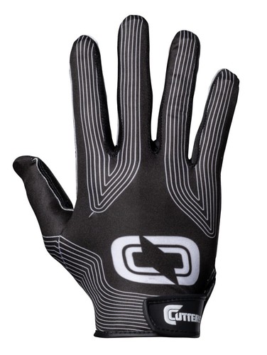 Cutters Epic Football Receiver Gloves Sticky Grip - Black Youth S/M Small Medium - Picture 3 of 4