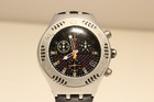 VINTAGE RARE DIVER 200m MEN'S CHRONOGRAPH QUARTZ WATCH "SWATCH"IRONY/CARBON DIAL