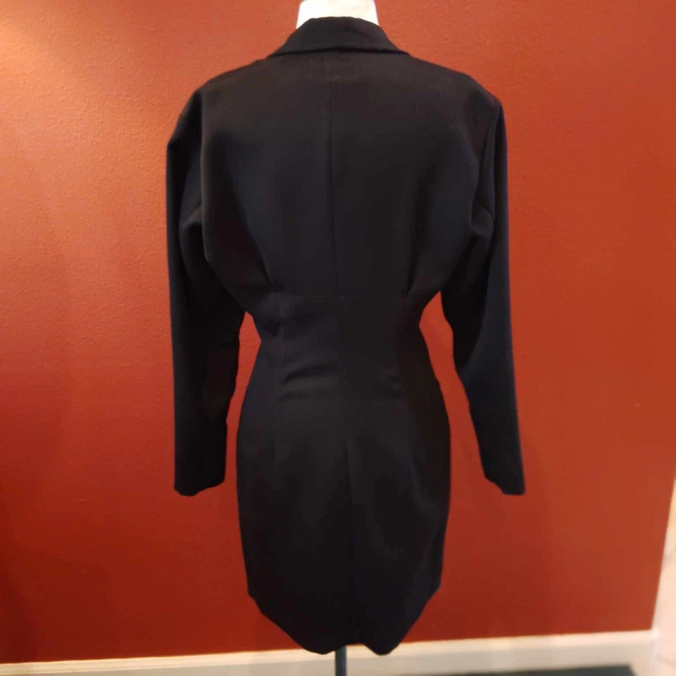 Sexy Vestido Abrigo Ajustado FIORUCCI Vintage Principios de 1980 Hecho en Italia Italiano Talla 42 Foto 3 de 4