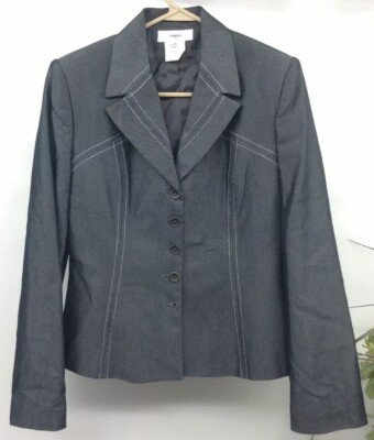 Vertigo Paris Women's Grey Denim Blazer Jacket Size M EUC! $189