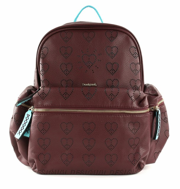 Desigual - Mochila True Love Oss burdeos -23x31x16cm- Mujer/chica Granate |  Compra online en eBay