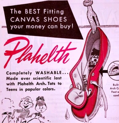1958 Beachton Plahelths Sneakers Shoes Advertisement Vintage Fashion DWPP17