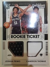 J PRIMO/C THOMAS 21-22 Panini Contenders Rookie Ticket Dual Swatches RC