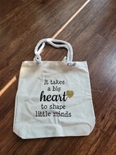 Canvas Teachers Day Tote Bag, Cotton Reusable Bag, Grocery Shopping Canvas Bag