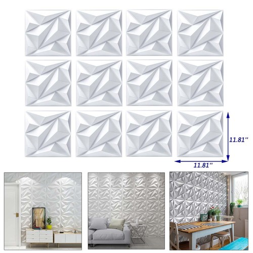 3D Wall Panels 30cm*30cm Square 3D Wall Decoration Wall Panel Boards Pack of 12 - Picture 6 of 12