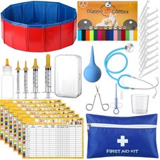 Arrowbash 57 Pcs Puppy Kitten Whelping Supplies Whelping Kit for Puppies Birth D