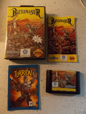 Battlemaster Sega Genesis game with manual & advertisement piece