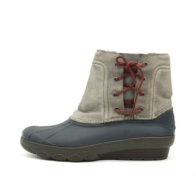 Sperry Damen STS80771 Stiefeletten Grau Leder Knöchelhoch Duck Boots EU 41