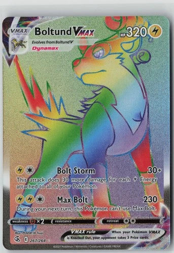 Boltund VMAX (Secret) Secret Rare SWSH08: Fusion Strike 267/264 NM