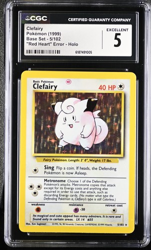 Clefairy graded CGC 5 for sale on eBay