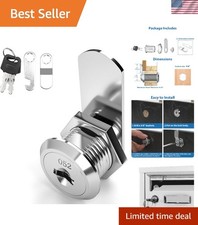 Satin Nickel Keyed Different Lock Set - 5/8" Cylinder for File Cabinet Security