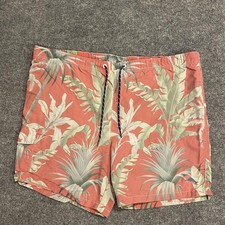 Tommy Bahama Swim Trunks Mens Large Pink Tropical Floral Mesh Lined Drawstring