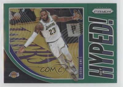 2019-20 Panini Prizm Get Hyped! Green Prizm LeBron James #2 2f4