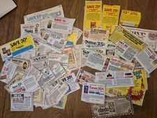 LOT  of mainly Vintage 1980's Mfg coupons for snacks and beverages No Expiration