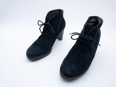 Gabor Damen Ankle Boots Pumps Stiefelette Leder Blau Gr. 38,5 EU Art. 40418-30