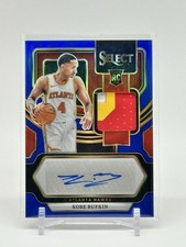 2023-24 Select Rookie Jersey Autographs Blue Prizms #32 Kobe Bufkin Auto 2/49
