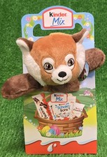 (127,07€/kg) Ferrero Kinder Maxi Mix Plüsch Figur Roman Rotfell Ostern Versand0€