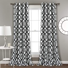 Edward Trellis Curtains Light Filtering Window Panel Set for Living, Dining, ...